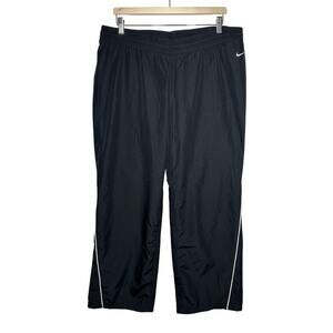 Nike Y2K Track Pants Boys L / Men's M Baggy Black Mesh Lined Athletic Dept